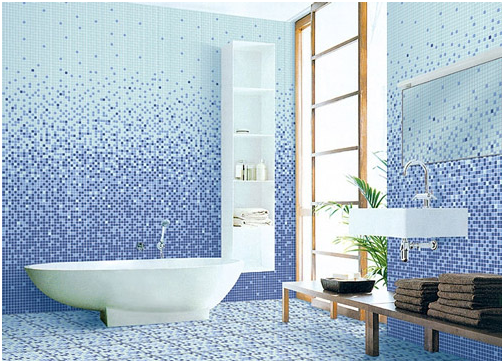 Gạch mosaic ốp phòng tắm