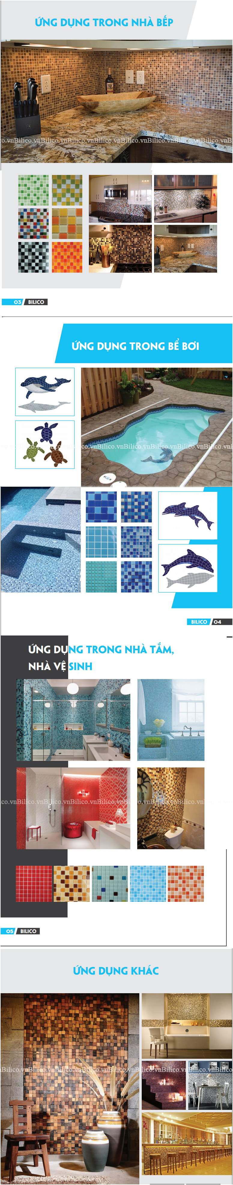 Ứng dụng gạch Mosaic