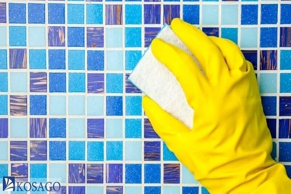 vệ sinh gạch mosaic sau khi hoàn thiện