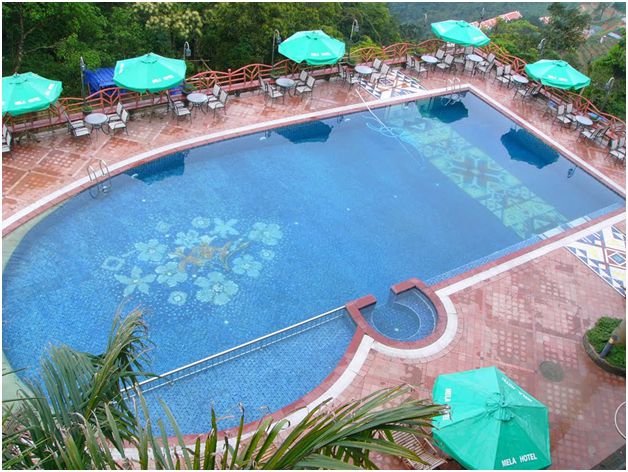 Gạch mosaic sẽ mang đến không gian lung linh, ấn tượng cho hồ bơi nhà bạn