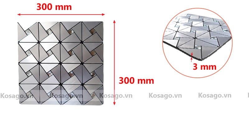 Kích thước gạch gạch mosaic bv012 Kích thước gạch gạch mosaic bv012