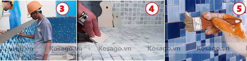 Thi công gạch mosaic BV004 Thi công gạch mosaic BV004