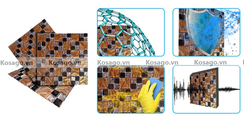 Đặc điểm nổi bật của mẫu gạch trang trí BV021 Đặc điểm gạch mosaic BV021