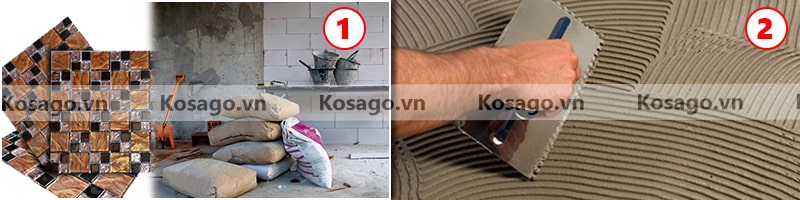 Hướng dẫn ốp lát mẫu gạch BV021 Hướng dẫn thi công gạch mosaic BV021