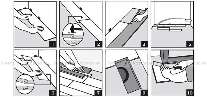 Sàn nhựa giả gỗ trong nhà BD2310