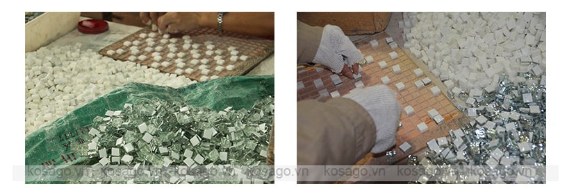 Hình ảnh xưởng sản xuất gạch mosaic BV003