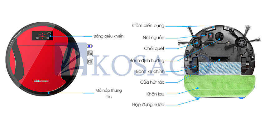 Robot hút bụi lau sàn nhà 330A