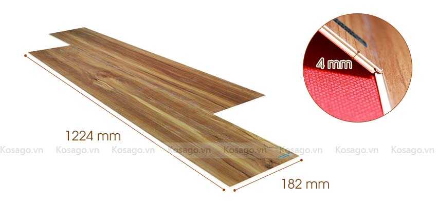Thông số sàn nhựa giả gỗ trong nhà bd1023