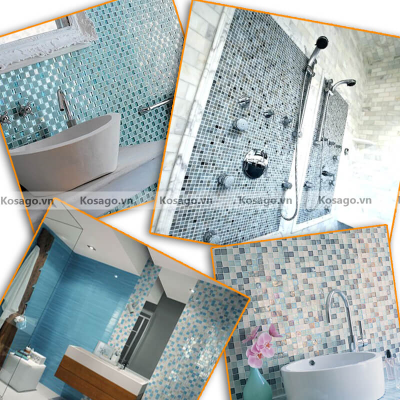 Gạch trang trí BV004 ứng dụng trong nhà tắm