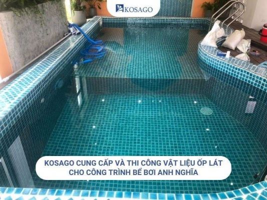 Công trình bể bơi cho anh Nghĩa - Quảng Ninh