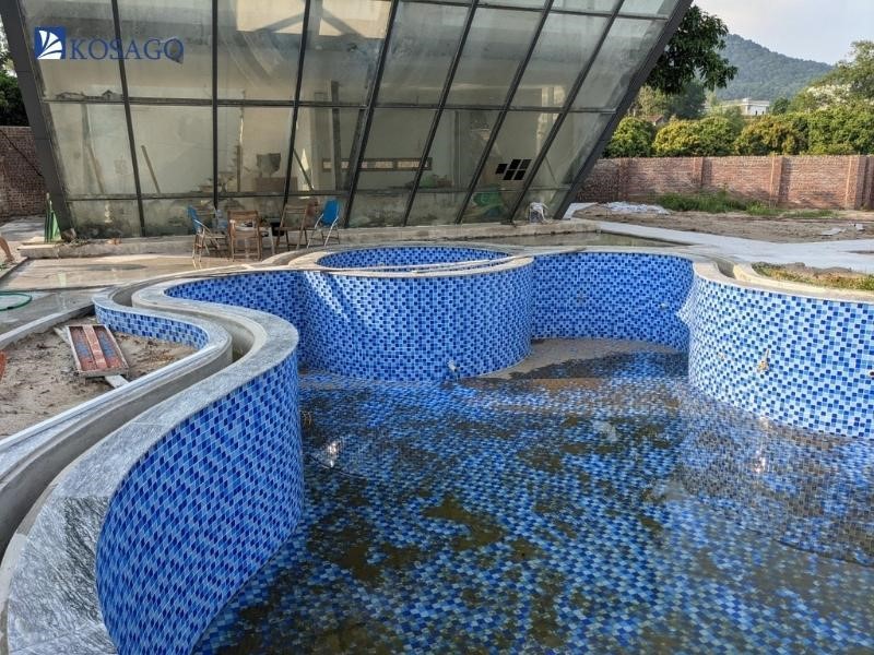 Công trình bể bơi của chú Sơn tại Sóc Sơn - Hà Nội