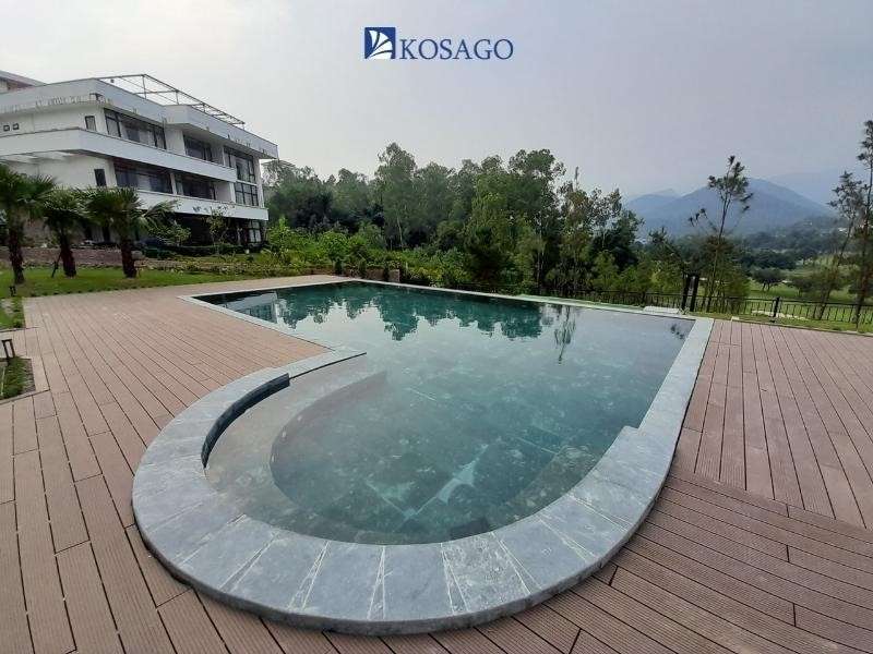 Kosago cung cấp và thi công vật liệu gạch bể bơi cho công trình chú Cương - Tam Đảo